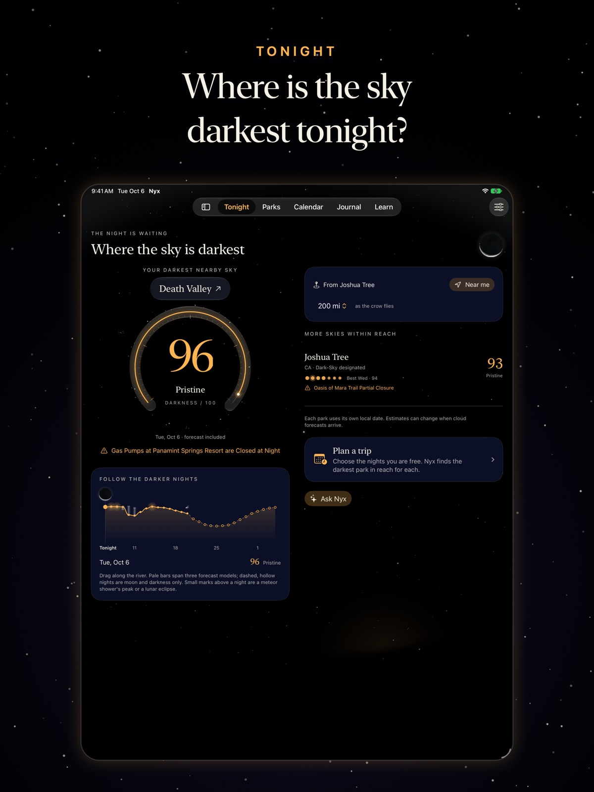 Nyx on iPad: Tonight.